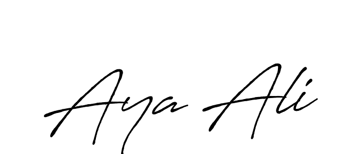 Similarly Antro_Vectra_Bolder is the best handwritten signature design. Signature creator online .You can use it as an online autograph creator for name Aya Ali. Aya Ali signature style 7 images and pictures png