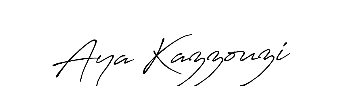 How to make Aya Kazzouzi signature? Antro_Vectra_Bolder is a professional autograph style. Create handwritten signature for Aya Kazzouzi name. Aya Kazzouzi signature style 7 images and pictures png