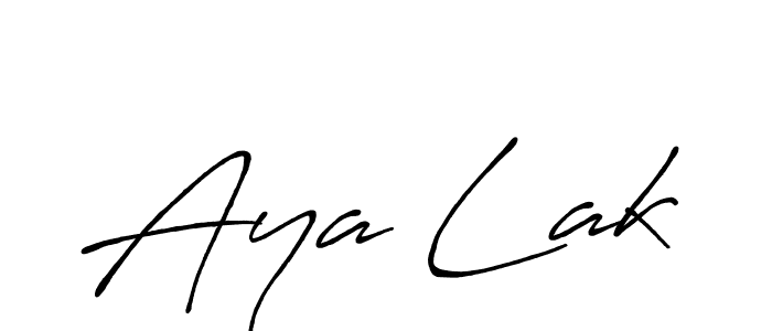 It looks lik you need a new signature style for name Aya Lak. Design unique handwritten (Antro_Vectra_Bolder) signature with our free signature maker in just a few clicks. Aya Lak signature style 7 images and pictures png