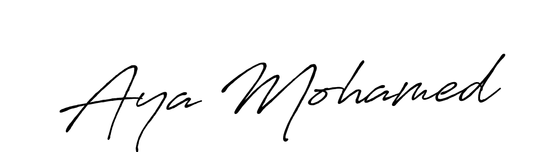 Also You can easily find your signature by using the search form. We will create Aya Mohamed name handwritten signature images for you free of cost using Antro_Vectra_Bolder sign style. Aya Mohamed signature style 7 images and pictures png
