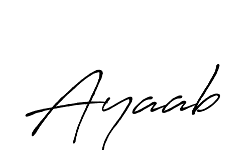 Design your own signature with our free online signature maker. With this signature software, you can create a handwritten (Antro_Vectra_Bolder) signature for name Ayaab. Ayaab signature style 7 images and pictures png