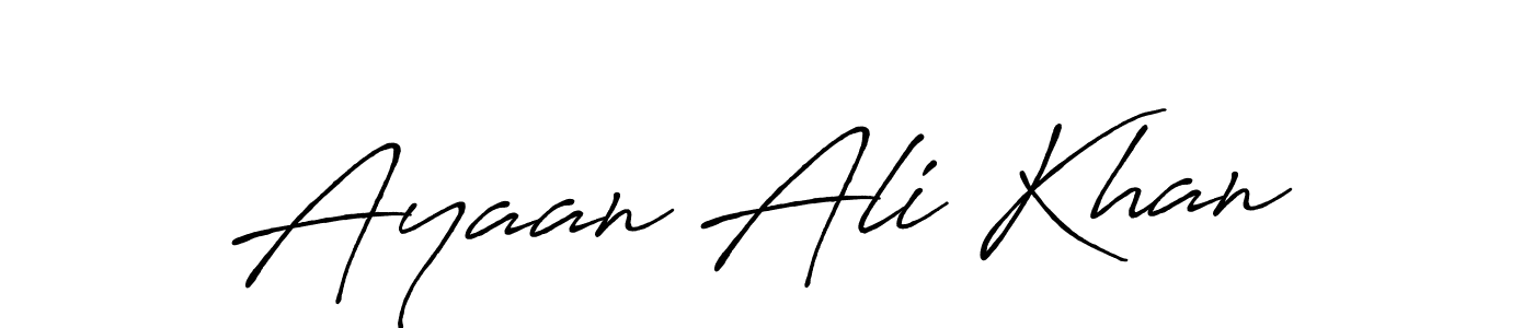 Use a signature maker to create a handwritten signature online. With this signature software, you can design (Antro_Vectra_Bolder) your own signature for name Ayaan Ali Khan. Ayaan Ali Khan signature style 7 images and pictures png