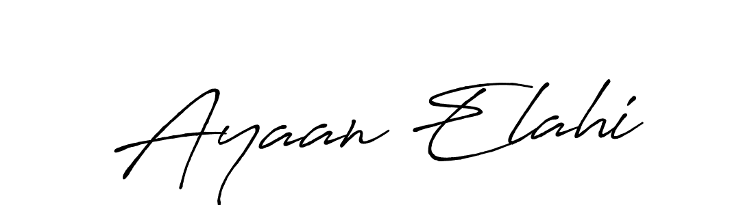 Design your own signature with our free online signature maker. With this signature software, you can create a handwritten (Antro_Vectra_Bolder) signature for name Ayaan Elahi. Ayaan Elahi signature style 7 images and pictures png