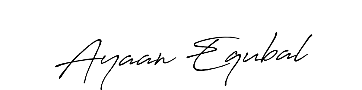 Similarly Antro_Vectra_Bolder is the best handwritten signature design. Signature creator online .You can use it as an online autograph creator for name Ayaan Equbal. Ayaan Equbal signature style 7 images and pictures png