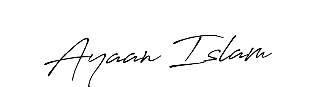 Make a beautiful signature design for name Ayaan Islam. With this signature (Antro_Vectra_Bolder) style, you can create a handwritten signature for free. Ayaan Islam signature style 7 images and pictures png