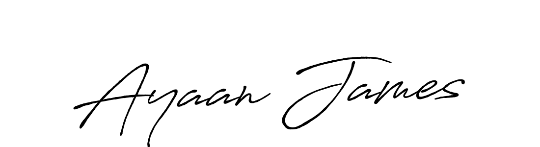 Also You can easily find your signature by using the search form. We will create Ayaan James name handwritten signature images for you free of cost using Antro_Vectra_Bolder sign style. Ayaan James signature style 7 images and pictures png