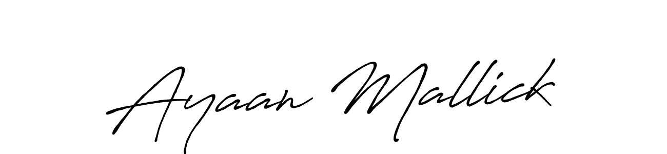 Ayaan Mallick stylish signature style. Best Handwritten Sign (Antro_Vectra_Bolder) for my name. Handwritten Signature Collection Ideas for my name Ayaan Mallick. Ayaan Mallick signature style 7 images and pictures png