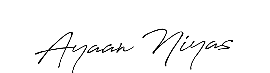 You can use this online signature creator to create a handwritten signature for the name Ayaan Niyas. This is the best online autograph maker. Ayaan Niyas signature style 7 images and pictures png