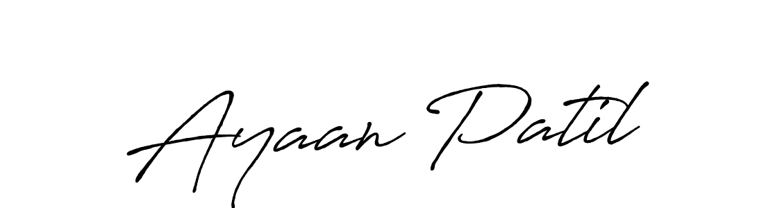 Create a beautiful signature design for name Ayaan Patil. With this signature (Antro_Vectra_Bolder) fonts, you can make a handwritten signature for free. Ayaan Patil signature style 7 images and pictures png