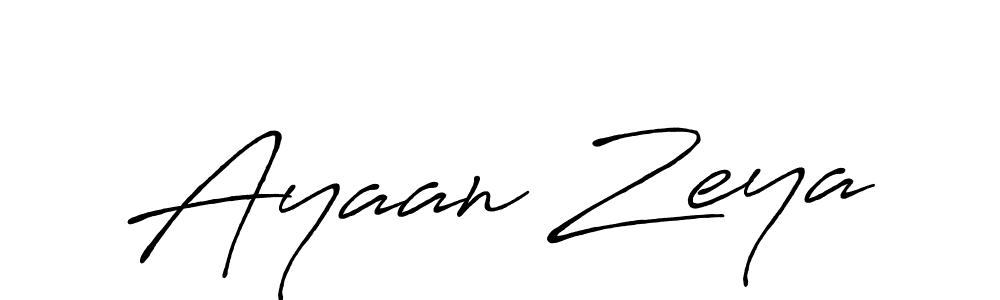 Ayaan Zeya stylish signature style. Best Handwritten Sign (Antro_Vectra_Bolder) for my name. Handwritten Signature Collection Ideas for my name Ayaan Zeya. Ayaan Zeya signature style 7 images and pictures png