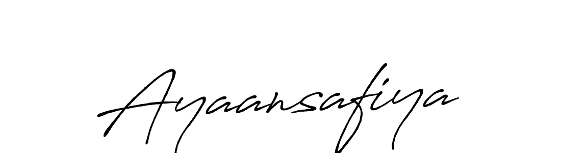 Use a signature maker to create a handwritten signature online. With this signature software, you can design (Antro_Vectra_Bolder) your own signature for name Ayaansafiya. Ayaansafiya signature style 7 images and pictures png