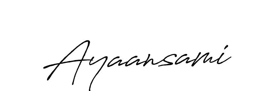 Make a beautiful signature design for name Ayaansami. With this signature (Antro_Vectra_Bolder) style, you can create a handwritten signature for free. Ayaansami signature style 7 images and pictures png