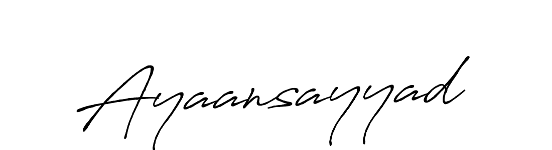 Also we have Ayaansayyad name is the best signature style. Create professional handwritten signature collection using Antro_Vectra_Bolder autograph style. Ayaansayyad signature style 7 images and pictures png