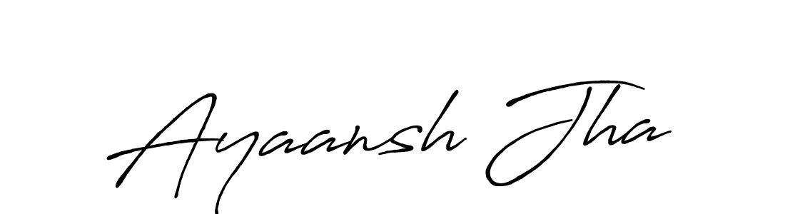 Create a beautiful signature design for name Ayaansh Jha. With this signature (Antro_Vectra_Bolder) fonts, you can make a handwritten signature for free. Ayaansh Jha signature style 7 images and pictures png