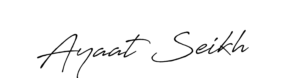 Make a beautiful signature design for name Ayaat Seikh. Use this online signature maker to create a handwritten signature for free. Ayaat Seikh signature style 7 images and pictures png