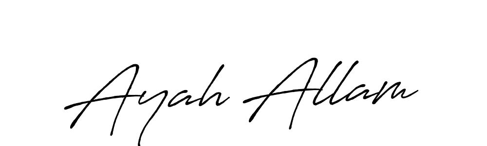 Antro_Vectra_Bolder is a professional signature style that is perfect for those who want to add a touch of class to their signature. It is also a great choice for those who want to make their signature more unique. Get Ayah Allam name to fancy signature for free. Ayah Allam signature style 7 images and pictures png