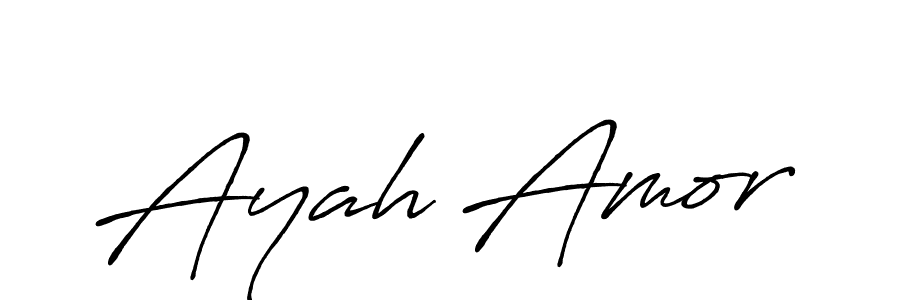 Ayah Amor stylish signature style. Best Handwritten Sign (Antro_Vectra_Bolder) for my name. Handwritten Signature Collection Ideas for my name Ayah Amor. Ayah Amor signature style 7 images and pictures png