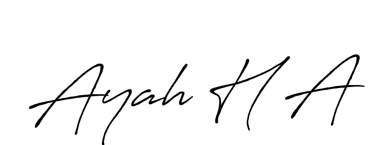 Also we have Ayah H A name is the best signature style. Create professional handwritten signature collection using Antro_Vectra_Bolder autograph style. Ayah H A signature style 7 images and pictures png