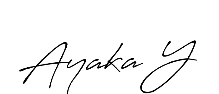 How to make Ayaka Y signature? Antro_Vectra_Bolder is a professional autograph style. Create handwritten signature for Ayaka Y name. Ayaka Y signature style 7 images and pictures png