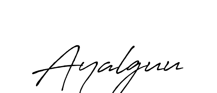 Use a signature maker to create a handwritten signature online. With this signature software, you can design (Antro_Vectra_Bolder) your own signature for name Ayalguu. Ayalguu signature style 7 images and pictures png