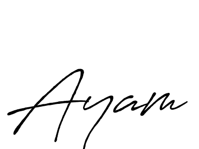 Make a beautiful signature design for name Ayam. With this signature (Antro_Vectra_Bolder) style, you can create a handwritten signature for free. Ayam signature style 7 images and pictures png