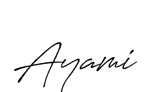 Make a beautiful signature design for name Ayami. With this signature (Antro_Vectra_Bolder) style, you can create a handwritten signature for free. Ayami signature style 7 images and pictures png