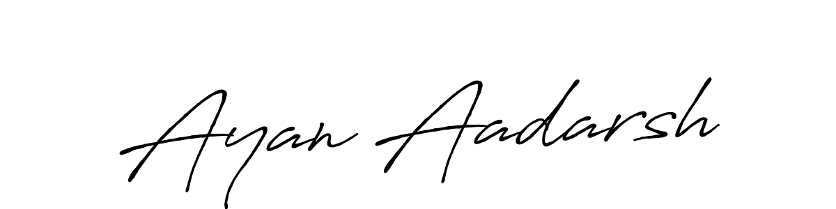 How to make Ayan Aadarsh signature? Antro_Vectra_Bolder is a professional autograph style. Create handwritten signature for Ayan Aadarsh name. Ayan Aadarsh signature style 7 images and pictures png