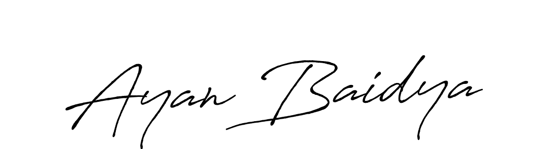 You should practise on your own different ways (Antro_Vectra_Bolder) to write your name (Ayan Baidya) in signature. don't let someone else do it for you. Ayan Baidya signature style 7 images and pictures png