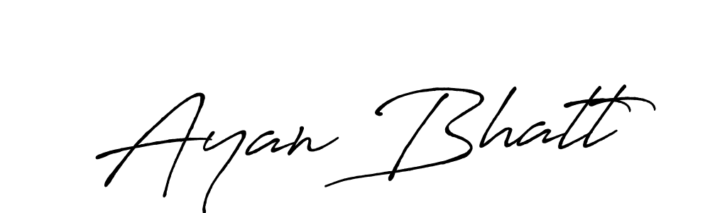 Ayan Bhatt stylish signature style. Best Handwritten Sign (Antro_Vectra_Bolder) for my name. Handwritten Signature Collection Ideas for my name Ayan Bhatt. Ayan Bhatt signature style 7 images and pictures png