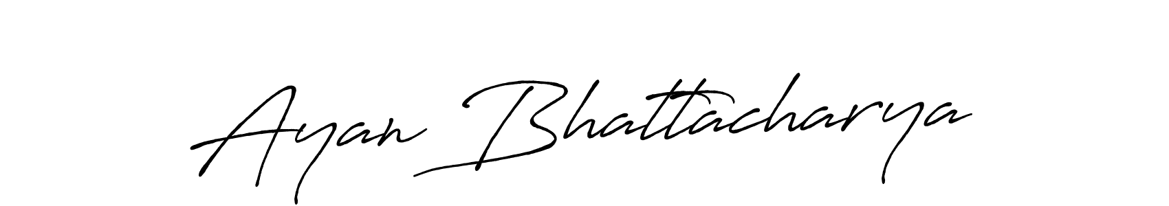 Create a beautiful signature design for name Ayan Bhattacharya. With this signature (Antro_Vectra_Bolder) fonts, you can make a handwritten signature for free. Ayan Bhattacharya signature style 7 images and pictures png