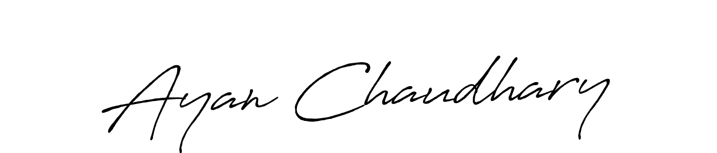 Design your own signature with our free online signature maker. With this signature software, you can create a handwritten (Antro_Vectra_Bolder) signature for name Ayan Chaudhary. Ayan Chaudhary signature style 7 images and pictures png