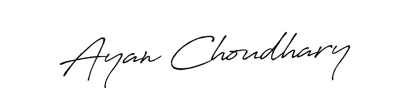 How to make Ayan Choudhary signature? Antro_Vectra_Bolder is a professional autograph style. Create handwritten signature for Ayan Choudhary name. Ayan Choudhary signature style 7 images and pictures png