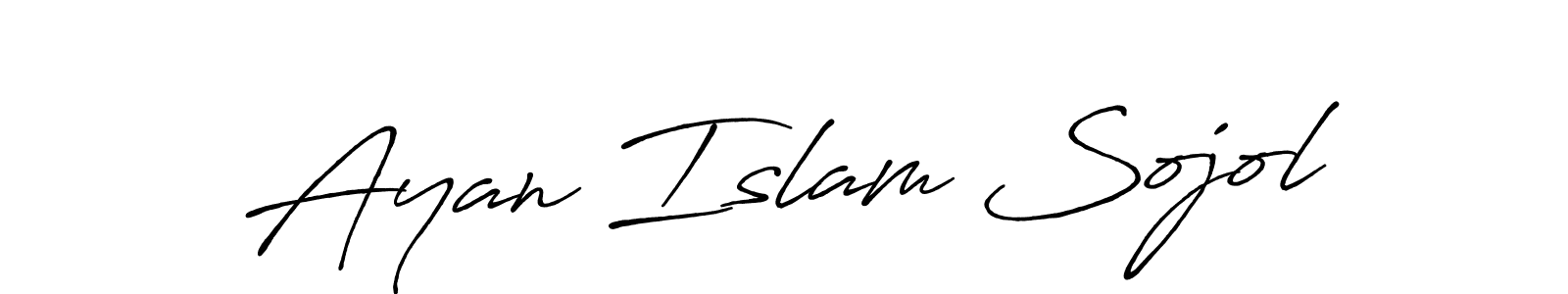 Use a signature maker to create a handwritten signature online. With this signature software, you can design (Antro_Vectra_Bolder) your own signature for name Ayan Islam Sojol. Ayan Islam Sojol signature style 7 images and pictures png