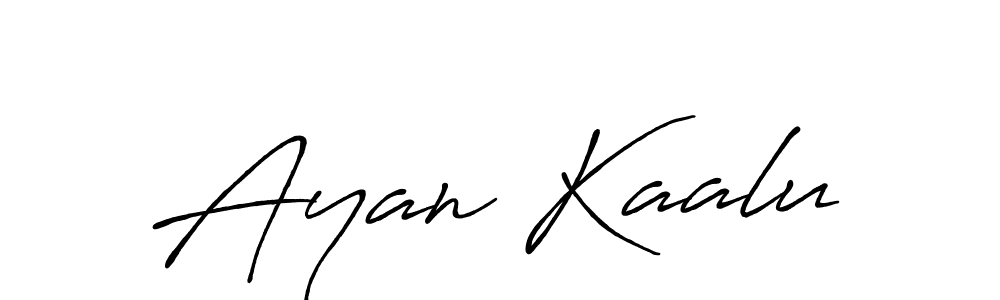 Use a signature maker to create a handwritten signature online. With this signature software, you can design (Antro_Vectra_Bolder) your own signature for name Ayan Kaalu. Ayan Kaalu signature style 7 images and pictures png