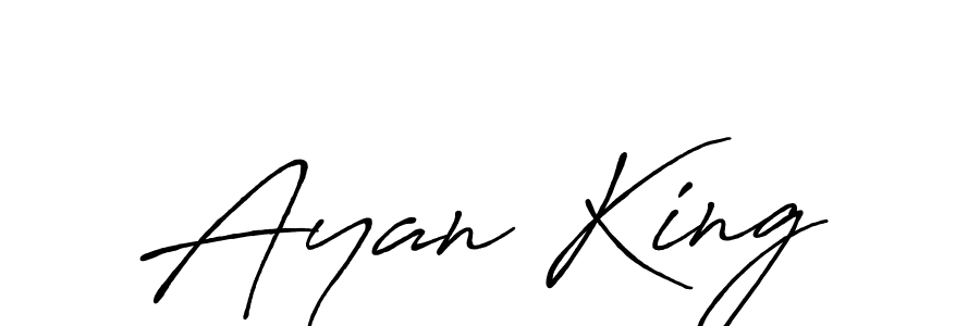 Antro_Vectra_Bolder is a professional signature style that is perfect for those who want to add a touch of class to their signature. It is also a great choice for those who want to make their signature more unique. Get Ayan King name to fancy signature for free. Ayan King signature style 7 images and pictures png