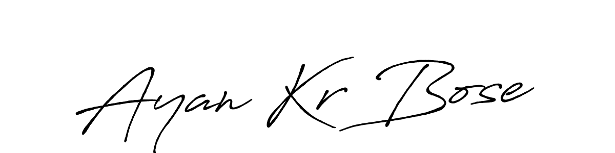 Use a signature maker to create a handwritten signature online. With this signature software, you can design (Antro_Vectra_Bolder) your own signature for name Ayan Kr Bose. Ayan Kr Bose signature style 7 images and pictures png