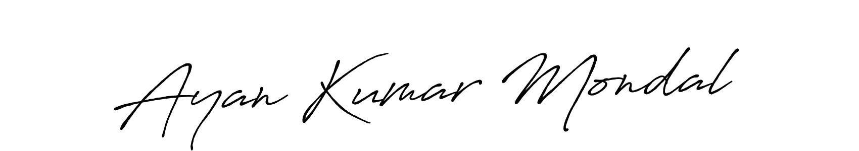 Make a beautiful signature design for name Ayan Kumar Mondal. With this signature (Antro_Vectra_Bolder) style, you can create a handwritten signature for free. Ayan Kumar Mondal signature style 7 images and pictures png