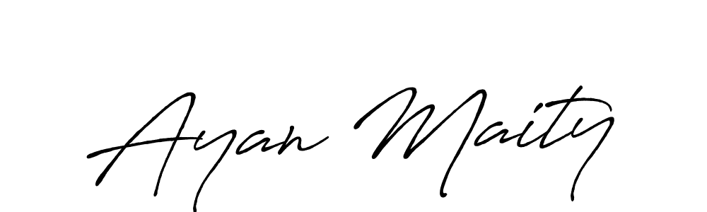 How to make Ayan Maity signature? Antro_Vectra_Bolder is a professional autograph style. Create handwritten signature for Ayan Maity name. Ayan Maity signature style 7 images and pictures png