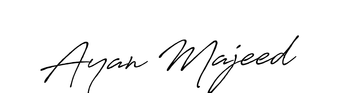 Design your own signature with our free online signature maker. With this signature software, you can create a handwritten (Antro_Vectra_Bolder) signature for name Ayan Majeed. Ayan Majeed signature style 7 images and pictures png