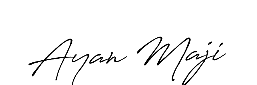 You should practise on your own different ways (Antro_Vectra_Bolder) to write your name (Ayan Maji) in signature. don't let someone else do it for you. Ayan Maji signature style 7 images and pictures png