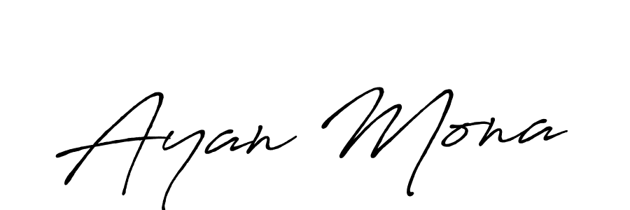 Also You can easily find your signature by using the search form. We will create Ayan Mona name handwritten signature images for you free of cost using Antro_Vectra_Bolder sign style. Ayan Mona signature style 7 images and pictures png