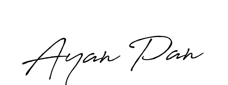 Make a beautiful signature design for name Ayan Pan. With this signature (Antro_Vectra_Bolder) style, you can create a handwritten signature for free. Ayan Pan signature style 7 images and pictures png