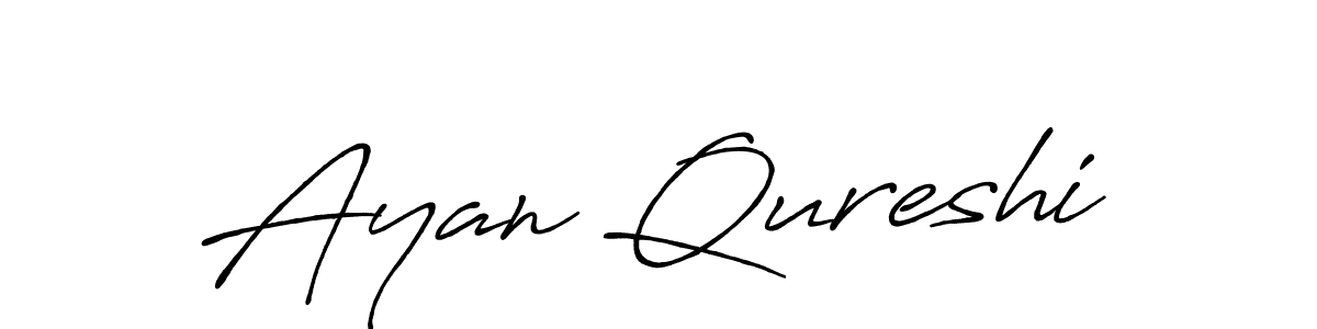 Ayan Qureshi stylish signature style. Best Handwritten Sign (Antro_Vectra_Bolder) for my name. Handwritten Signature Collection Ideas for my name Ayan Qureshi. Ayan Qureshi signature style 7 images and pictures png