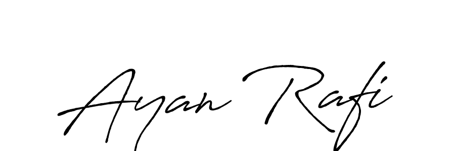 How to make Ayan Rafi name signature. Use Antro_Vectra_Bolder style for creating short signs online. This is the latest handwritten sign. Ayan Rafi signature style 7 images and pictures png