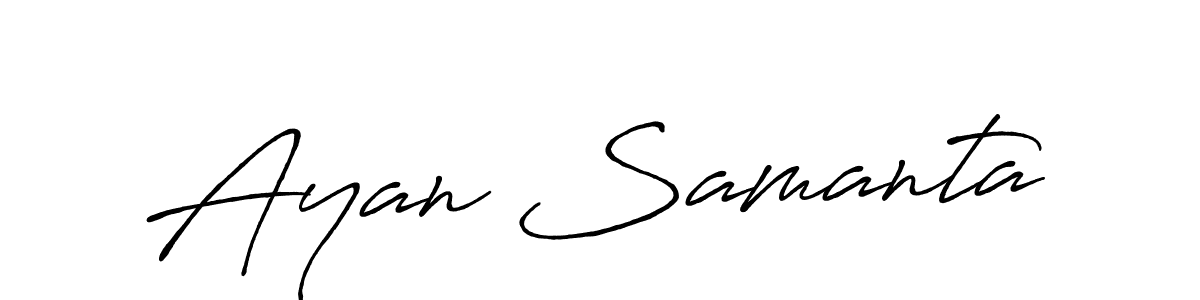 Also we have Ayan Samanta name is the best signature style. Create professional handwritten signature collection using Antro_Vectra_Bolder autograph style. Ayan Samanta signature style 7 images and pictures png