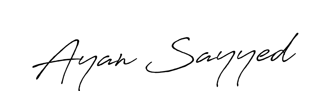 Also we have Ayan Sayyed name is the best signature style. Create professional handwritten signature collection using Antro_Vectra_Bolder autograph style. Ayan Sayyed signature style 7 images and pictures png