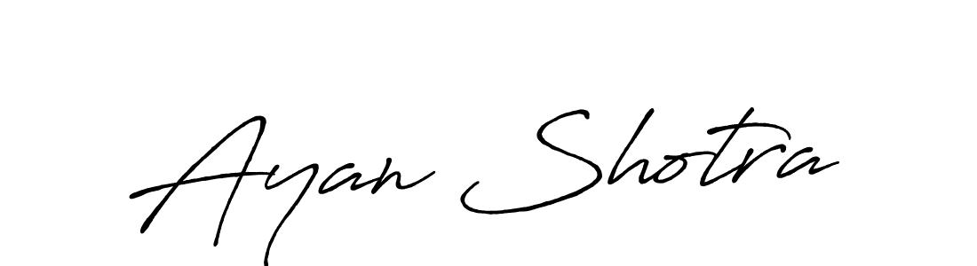 Also we have Ayan Shotra name is the best signature style. Create professional handwritten signature collection using Antro_Vectra_Bolder autograph style. Ayan Shotra signature style 7 images and pictures png