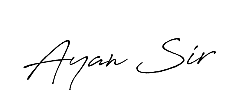 Ayan Sir stylish signature style. Best Handwritten Sign (Antro_Vectra_Bolder) for my name. Handwritten Signature Collection Ideas for my name Ayan Sir. Ayan Sir signature style 7 images and pictures png