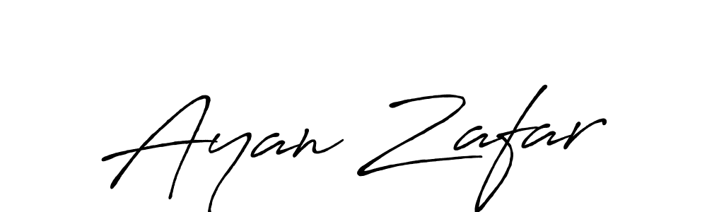 How to make Ayan Zafar name signature. Use Antro_Vectra_Bolder style for creating short signs online. This is the latest handwritten sign. Ayan Zafar signature style 7 images and pictures png