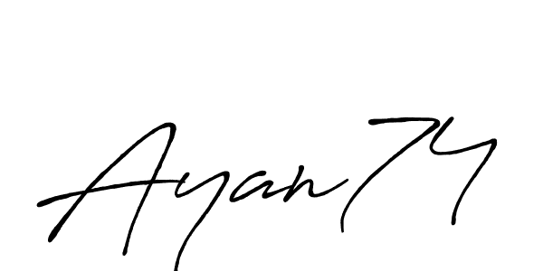 Ayan74 stylish signature style. Best Handwritten Sign (Antro_Vectra_Bolder) for my name. Handwritten Signature Collection Ideas for my name Ayan74. Ayan74 signature style 7 images and pictures png